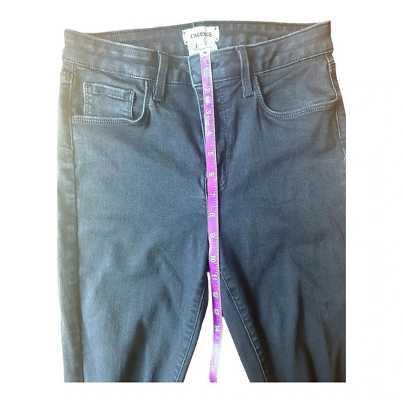 L’agence Slim Jeans Faded Black with Distressed Knees Women’s Size 27 - Picture 8 of 11
